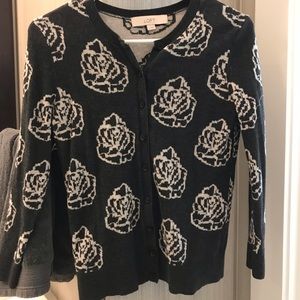 LOFT charcoal cardigan - hardly ever worn!